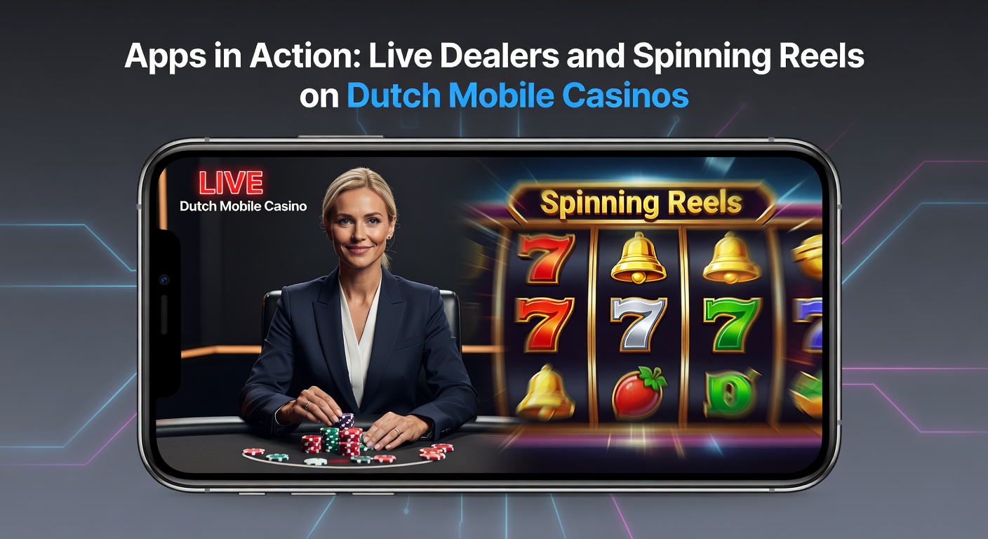 Smartphone met live dealer roulette tafels en draaiende slot rollen op een Nederlands casino app, met heldere graphics en chatfunctie zichtbaar
