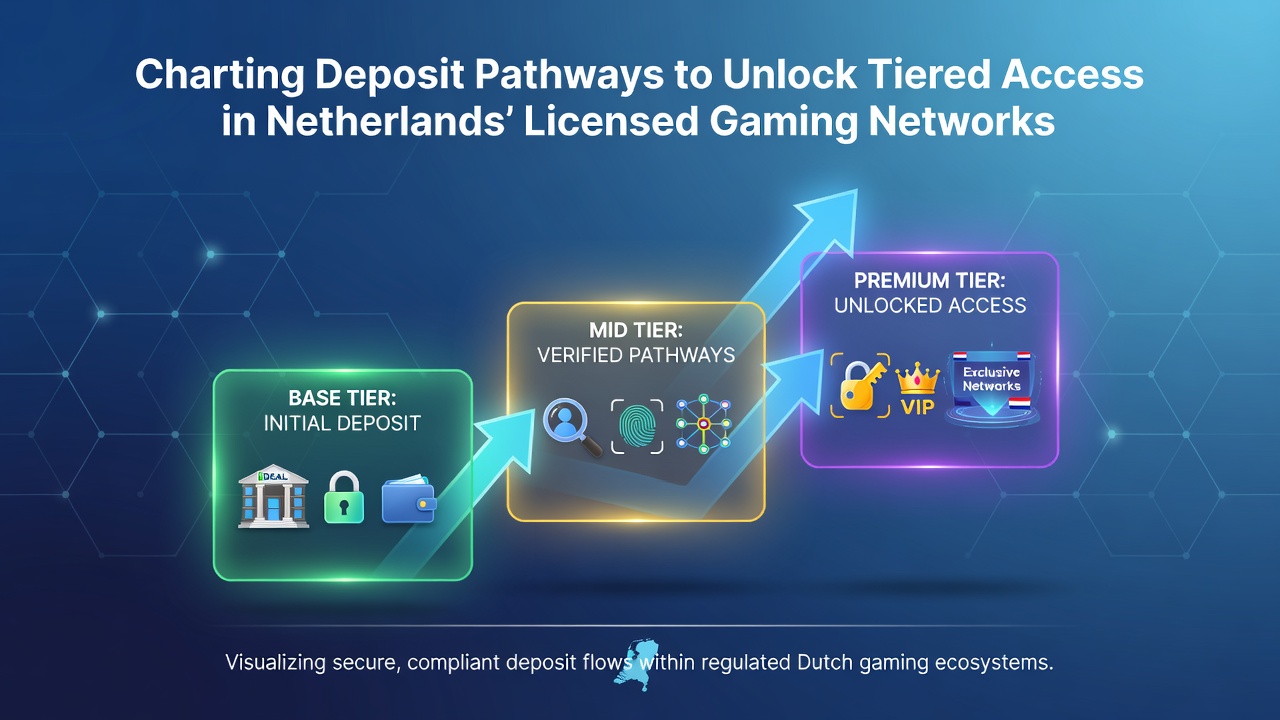 Grafiek van depositpaden en niveauprogressie in Nederlandse goknetwerken