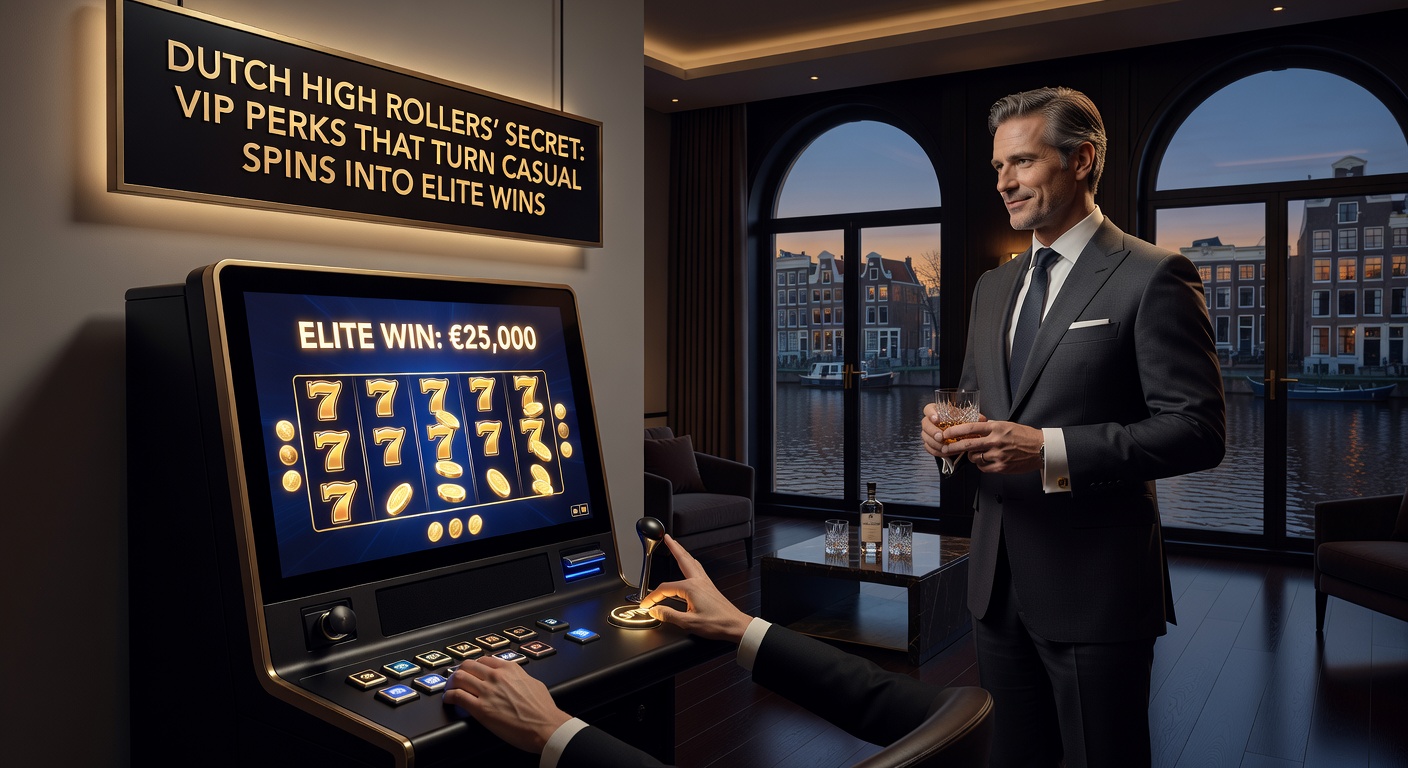 Luxe casino-interieur met high rollers aan een VIP-tafel, genietend van exclusieve perks zoals persoonlijke hosts en champagne