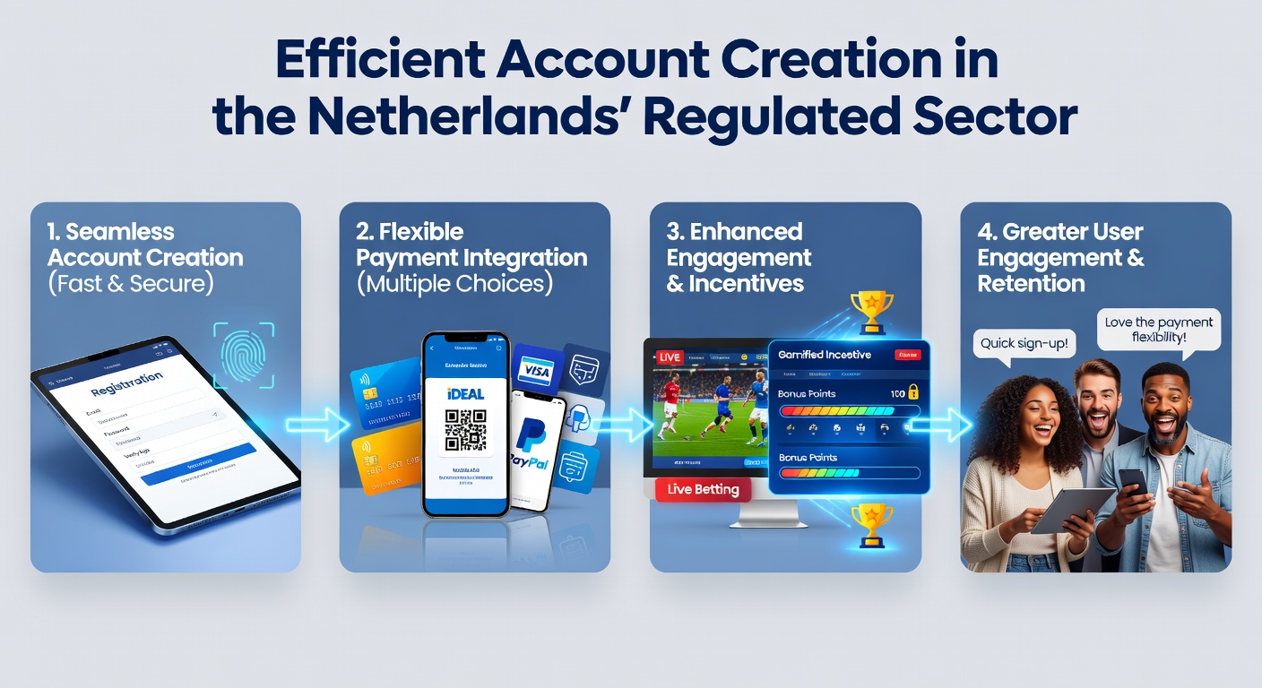 Gestroomlijnd registratieproces op een tablet met focus op snelle verificatie en betaalmogelijkheden in Nederland
