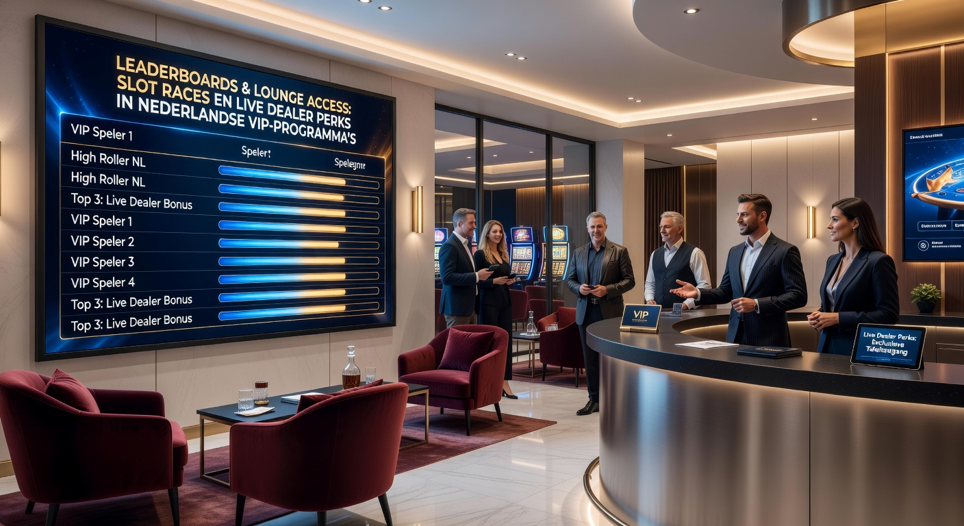Exclusieve VIP-lounge met live dealer tafels in een Nederlands casino, waar high rollers genieten van persoonlijke perks