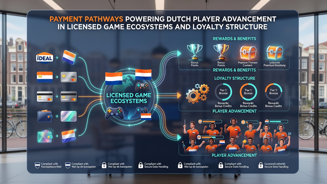 Diagram van betalingsstromen en loyaliteitspunten in Nederlandse spelomgevingen