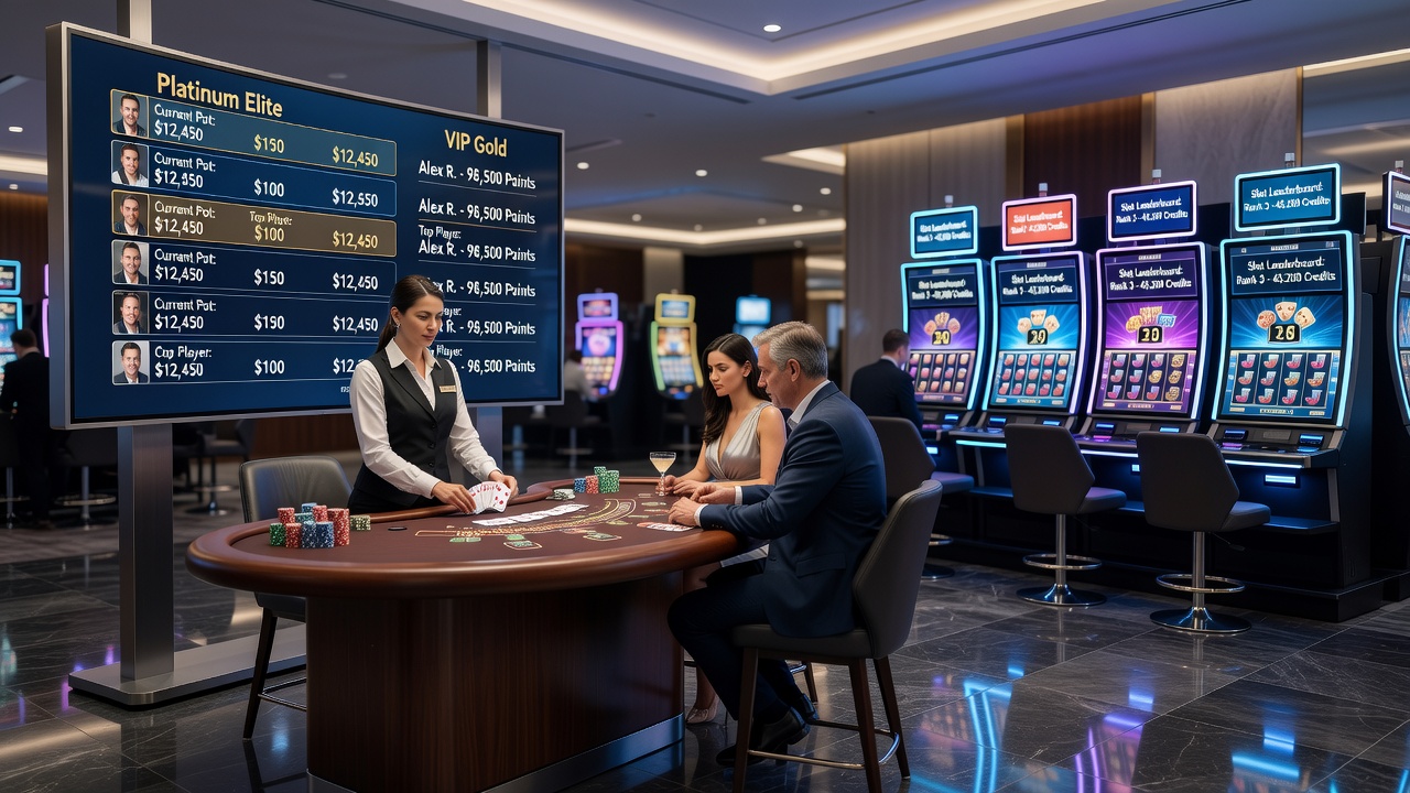 Spelers die live dealer en slot leaderboards combineren in een VIP-omgeving
