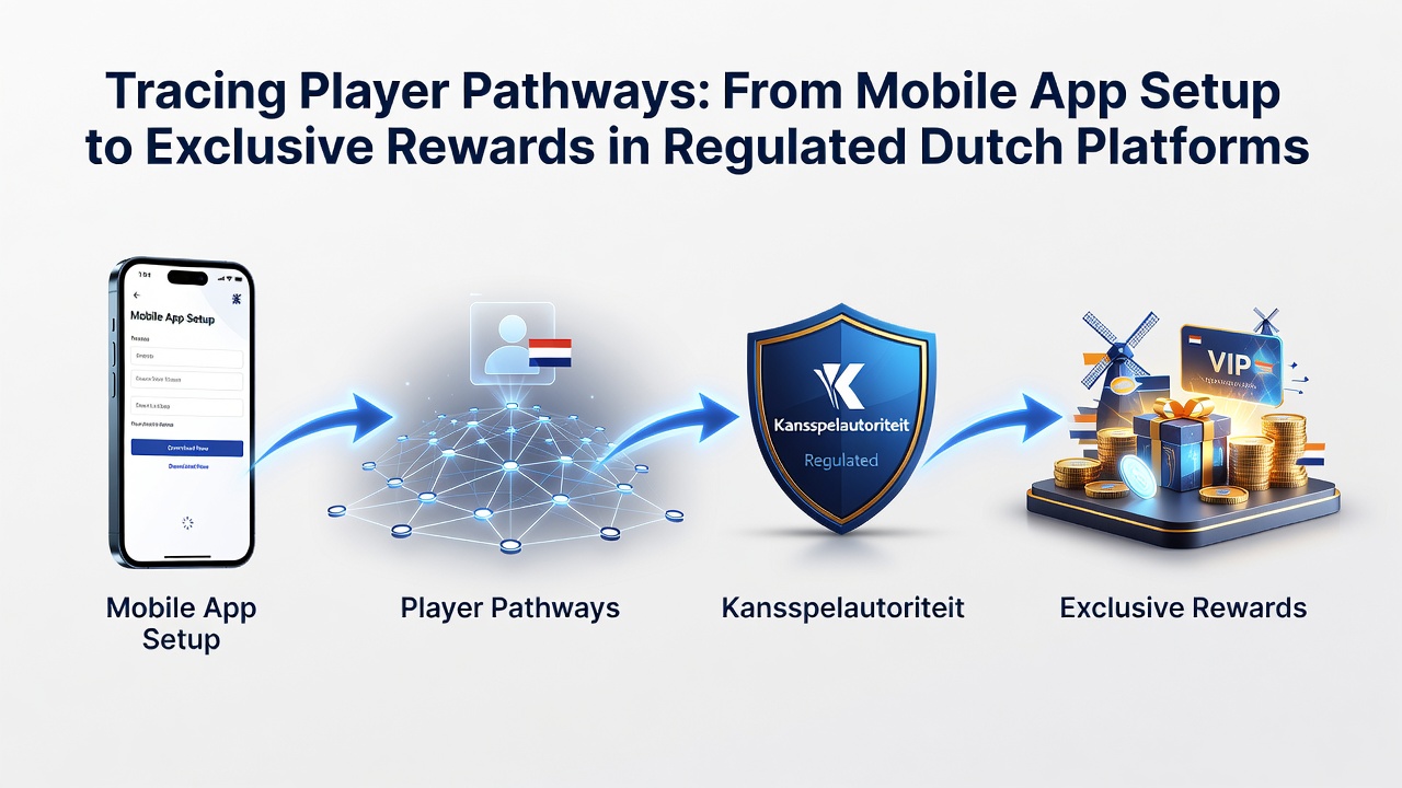 Mobiele app setup op een Nederlands gereguleerd casino platform met registratie en verificatie stappen