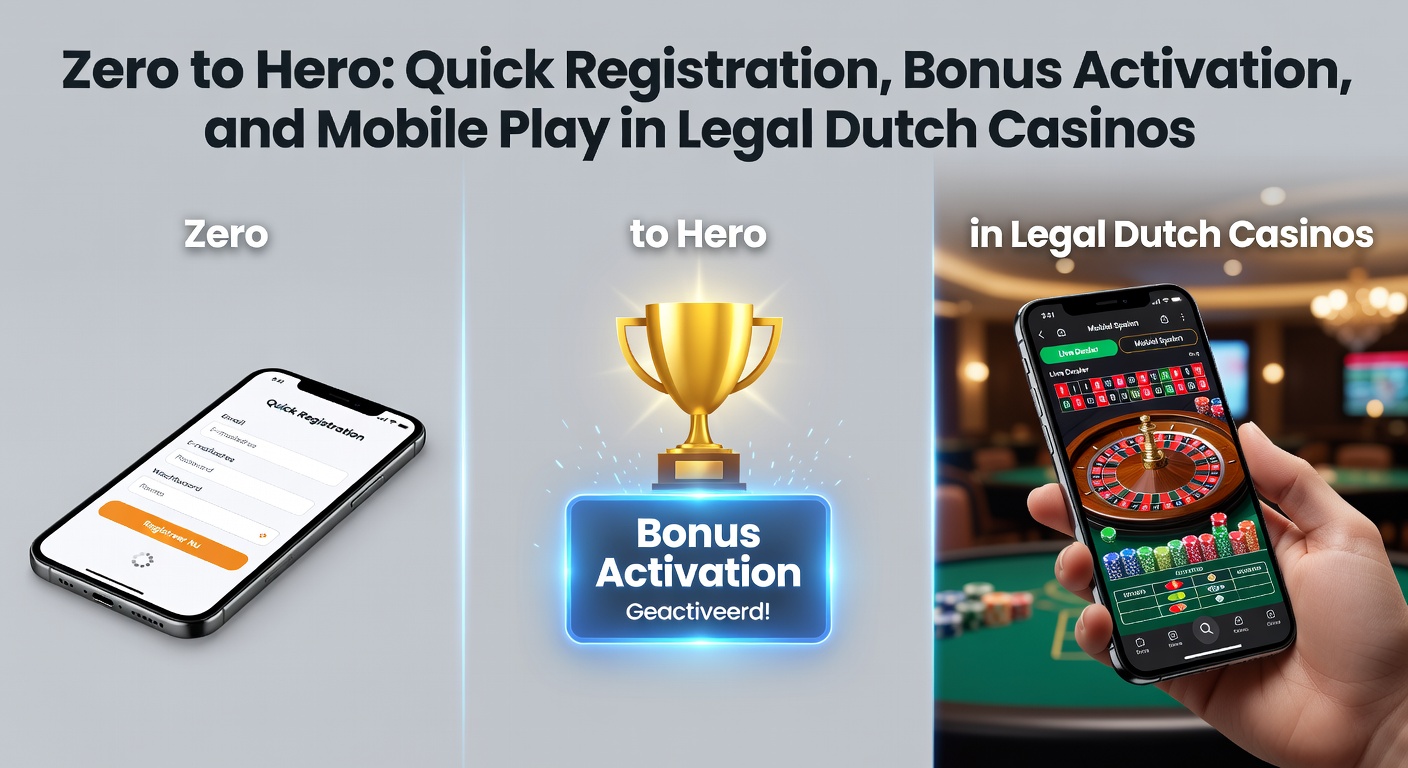 Speler registreert zich snel op mobiel bij een legaal Nederlands casino, met bonuspop-up zichtbaar op scherm